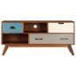 vidaXL TV-Schrank mit 3 Schubladen 110 x 35 x 50 cm Akazienholz Massiv vidaXL TV-Schrank mit 3 Schubladen 110 x 35 x 50 cm Akazienholz Massiv