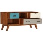 vidaXL TV-Schrank mit 3 Schubladen 110 x 35 x 50 cm Akazienholz Massiv vidaXL TV-Schrank mit 3 Schubladen 110 x 35 x 50 cm Akazienholz Massiv