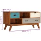 vidaXL TV-Schrank mit 3 Schubladen 110 x 35 x 50 cm Akazienholz Massiv vidaXL TV-Schrank mit 3 Schubladen 110 x 35 x 50 cm Akazienholz Massiv
