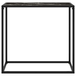 vidaXL Konsolentisch Schwarz 80x35x75 cm Hartglas
