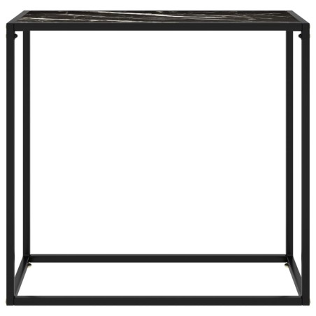 vidaXL Konsolentisch Schwarz 80x35x75 cm Hartglas