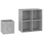 vidaXL Flur-Schuhschrank Betongrau 105x35,5x70 cm Holzwerkstoff vidaXL Flur-Schuhschrank Betongrau 105x35,5x70 cm Holzwerkstoff