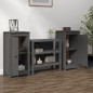 vidaXL Sideboards 2 Stk. Grau 40x35x80 cm Massivholz Kiefer vidaXL Sideboards 2 Stk. Grau 40x35x80 cm Massivholz Kiefer