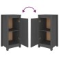 vidaXL Sideboards 2 Stk. Grau 40x35x80 cm Massivholz Kiefer vidaXL Sideboards 2 Stk. Grau 40x35x80 cm Massivholz Kiefer