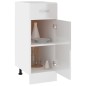 vidaXL Schubunterschrank Hochglanz-Weiß 30x46x81,5 cm Holzwerkstoff