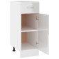 vidaXL Schubunterschrank Hochglanz-Weiß 30x46x81,5 cm Holzwerkstoff