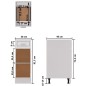 vidaXL Schubunterschrank Hochglanz-Weiß 30x46x81,5 cm Holzwerkstoff