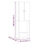 vidaXL Waschmaschinenschrank Schwarz 64x25,5x190 cm vidaXL Waschmaschinenschrank Schwarz 64x25,5x190 cm
