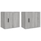 vidaXL Wand-Nachttische 2 Stk. Grau Sonoma 50x30x47 cm vidaXL Wand-Nachttische 2 Stk. Grau Sonoma 50x30x47 cm