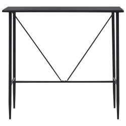 vidaXL Bartisch Schwarz 120 x 60 x 110 cm MDF