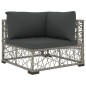 6-tlg. Garten-Lounge-Set mit Auflagen Poly Rattan Grau 6-tlg. Garten-Lounge-Set mit Auflagen Poly Rattan Grau