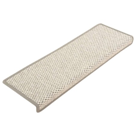 vidaXL Treppenmatten Selbstklebend Sisal-Optik 15 Stk. 65x21x4cm Beige