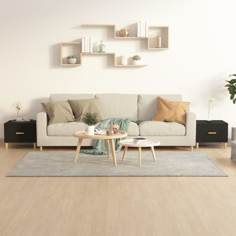 vidaXL Couchtische 2 Stk. Schwarz 50x50x40 cm Holzwerkstoff vidaXL Couchtische 2 Stk. Schwarz 50x50x40 cm Holzwerkstoff