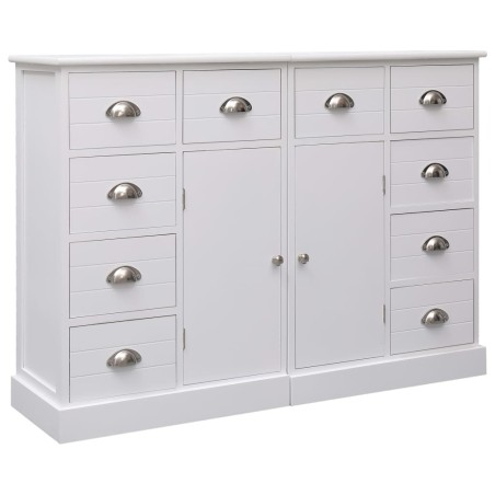 vidaXL Sideboard mit 10 Schubladen Weiß 113 x 30 x 79 cm Holz