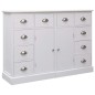 vidaXL Sideboard mit 10 Schubladen Weiß 113 x 30 x 79 cm Holz vidaXL Sideboard mit 10 Schubladen Weiß 113 x 30 x 79 cm Holz