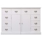 vidaXL Sideboard mit 10 Schubladen Weiß 113 x 30 x 79 cm Holz vidaXL Sideboard mit 10 Schubladen Weiß 113 x 30 x 79 cm Holz