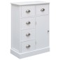 vidaXL Sideboard mit 10 Schubladen Weiß 113 x 30 x 79 cm Holz vidaXL Sideboard mit 10 Schubladen Weiß 113 x 30 x 79 cm Holz