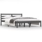 vidaXL Massivholzbett Kiefer 140x190 cm Grau vidaXL Massivholzbett Kiefer 140x190 cm Grau