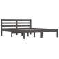 vidaXL Massivholzbett Kiefer 140x190 cm Grau vidaXL Massivholzbett Kiefer 140x190 cm Grau