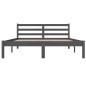 vidaXL Massivholzbett Kiefer 140x190 cm Grau vidaXL Massivholzbett Kiefer 140x190 cm Grau