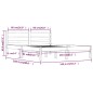 vidaXL Massivholzbett Kiefer 140x190 cm Grau vidaXL Massivholzbett Kiefer 140x190 cm Grau