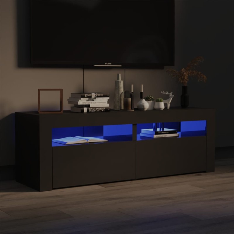 vidaXL TV-Schrank mit LED-Beleuchtung Hochglanz-Grau 120x35x40 cm vidaXL TV-Schrank mit LED-Beleuchtung Hochglanz-Grau 120x35x40 cm