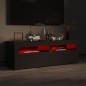 vidaXL TV-Schrank mit LED-Beleuchtung Hochglanz-Grau 120x35x40 cm vidaXL TV-Schrank mit LED-Beleuchtung Hochglanz-Grau 120x35x40 cm