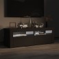 vidaXL TV-Schrank mit LED-Beleuchtung Hochglanz-Grau 120x35x40 cm vidaXL TV-Schrank mit LED-Beleuchtung Hochglanz-Grau 120x35x40 cm