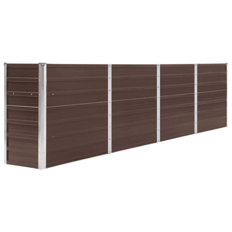 vidaXL Hochbeet 320 x 40 x 77 cm Verzinkter Stahl Braun vidaXL Hochbeet 320 x 40 x 77 cm Verzinkter Stahl Braun