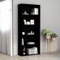 vidaXL Bücherregal 5 Fächer Schwarz 80x30x189 cm Holzwerkstoff vidaXL Bücherregal 5 Fächer Schwarz 80x30x189 cm Holzwerkstoff