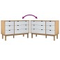 vidaXL Schubladenschrank OTTA Braun & Weiß 111x42x73,5 cm Massivholz vidaXL Schubladenschrank OTTA Braun & Weiß 111x42x73,5 cm Massivholz