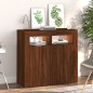 vidaXL Sideboard mit LED-Beleuchtung Braun Eichen-Optik 80x35x75 cm vidaXL Sideboard mit LED-Beleuchtung Braun Eichen-Optik 80x35x75 cm