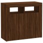 vidaXL Sideboard mit LED-Beleuchtung Braun Eichen-Optik 80x35x75 cm vidaXL Sideboard mit LED-Beleuchtung Braun Eichen-Optik 80x35x75 cm