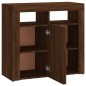 vidaXL Sideboard mit LED-Beleuchtung Braun Eichen-Optik 80x35x75 cm vidaXL Sideboard mit LED-Beleuchtung Braun Eichen-Optik 80x35x75 cm
