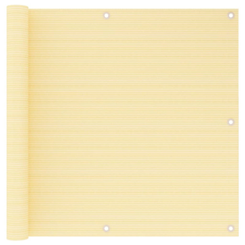 vidaXL Balkon-Sichtschutz Beige 90x600 cm HDPE vidaXL Balkon-Sichtschutz Beige 90x600 cm HDPE