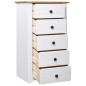 vidaXL Sideboard Weiß 46x40x89 cm Kiefernholz Panama vidaXL Sideboard Weiß 46x40x89 cm Kiefernholz Panama