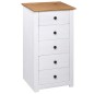vidaXL Sideboard Weiß 46x40x89 cm Kiefernholz Panama vidaXL Sideboard Weiß 46x40x89 cm Kiefernholz Panama