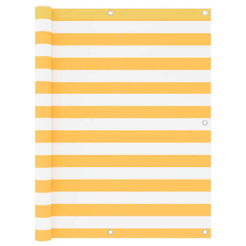 vidaXL Balkon-Sichtschutz Weiß und Gelb 120x400 cm Oxford-Gewebe vidaXL Balkon-Sichtschutz Weiß und Gelb 120x400 cm Oxford-Gewebe