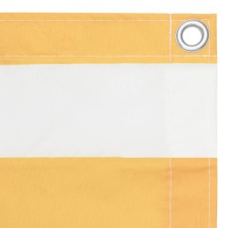 vidaXL Balkon-Sichtschutz Weiß und Gelb 120x400 cm Oxford-Gewebe