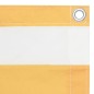 vidaXL Balkon-Sichtschutz Weiß und Gelb 120x400 cm Oxford-Gewebe vidaXL Balkon-Sichtschutz Weiß und Gelb 120x400 cm Oxford-Gewebe