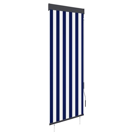 vidaXL Außenrollo 60 x 250 cm Blau und Weiß