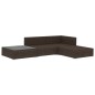 4-tlg. Garten-Lounge-Set mit Auflagen Poly Rattan Braun 4-tlg. Garten-Lounge-Set mit Auflagen Poly Rattan Braun