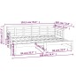 vidaXL Tagesbett Ausziehbar Weiß Massivholz Kiefer 2x(90x190) cm vidaXL Tagesbett Ausziehbar Weiß Massivholz Kiefer 2x(90x190) cm