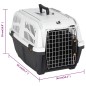 vidaXL Transportbox für Haustiere Metalltür 55x36x35 cm Polypropylen vidaXL Transportbox für Haustiere Metalltür 55x36x35 cm Polypropylen