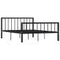 vidaXL Bettgestell Schwarz Metall 140×200 cm vidaXL Bettgestell Schwarz Metall 140×200 cm