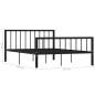 vidaXL Bettgestell Schwarz Metall 140×200 cm vidaXL Bettgestell Schwarz Metall 140×200 cm