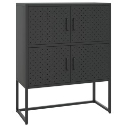 vidaXL Highboard Schwarz 80x35x100 cm Stahl