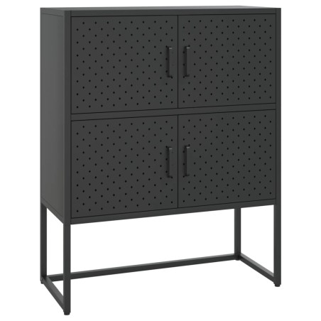 vidaXL Highboard Schwarz 80x35x100 cm Stahl