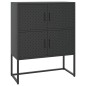vidaXL Highboard Schwarz 80x35x100 cm Stahl vidaXL Highboard Schwarz 80x35x100 cm Stahl