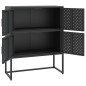 vidaXL Highboard Schwarz 80x35x100 cm Stahl vidaXL Highboard Schwarz 80x35x100 cm Stahl